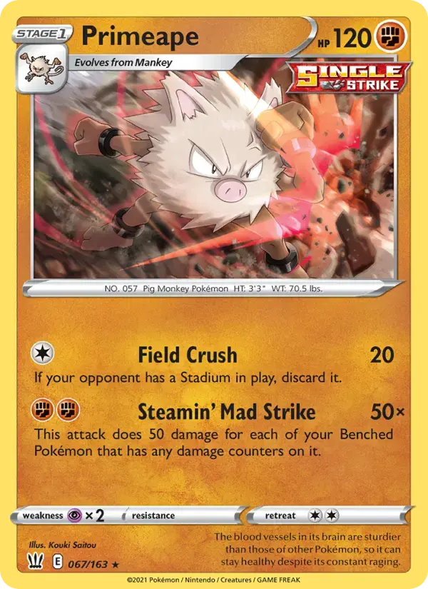 Primeape #67 — Battle Styles