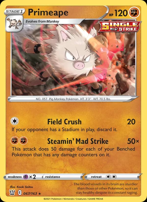 Primeape #67 — Battle Styles