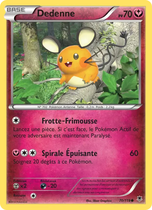 Carte Pokémon Dedenne #70 — Vigueur Spectrale