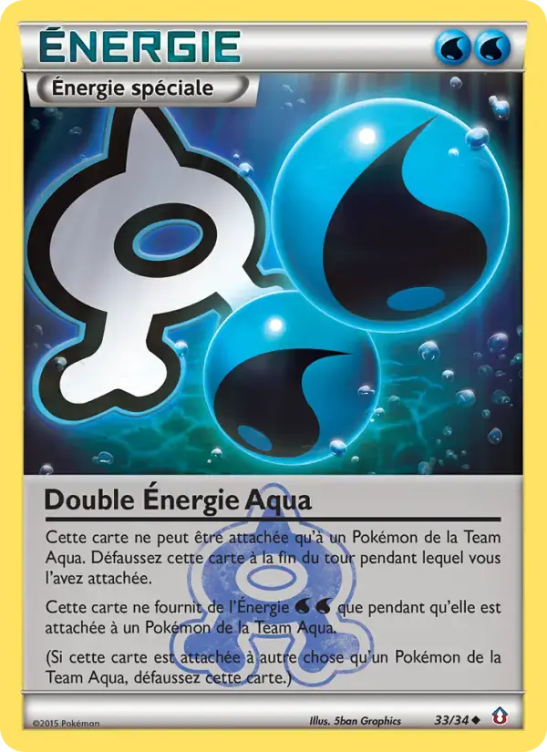 Carte Pokémon Double Énergie Aqua #33 — Double Danger