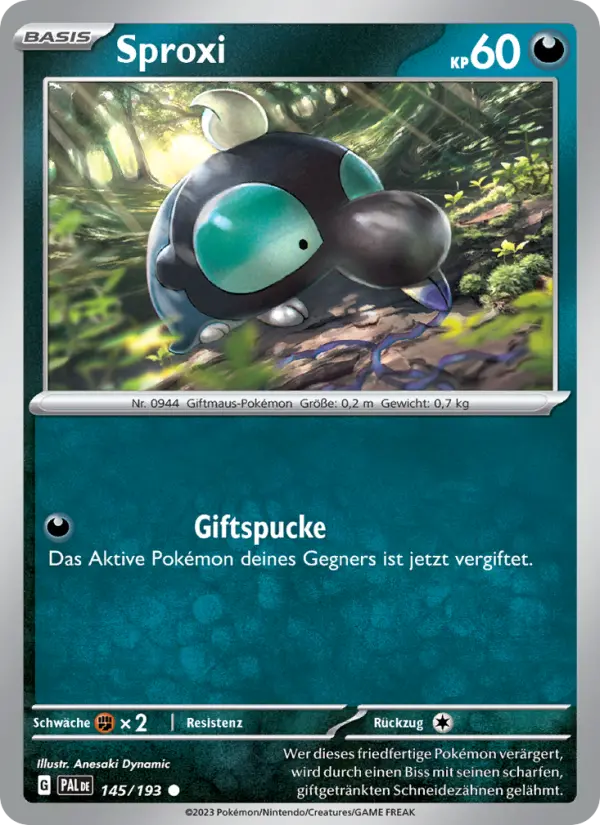 Carte Pokémon Gribouraigne #145 — Évolutions à Paldea