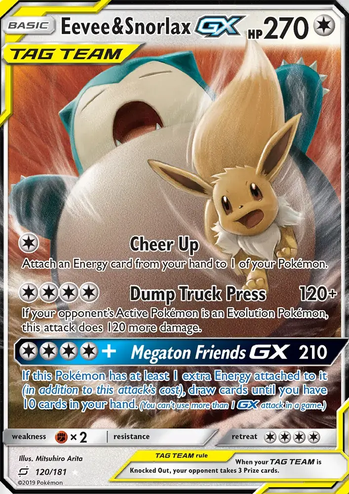 Eevee & Snorlax GX #120 — Team Up