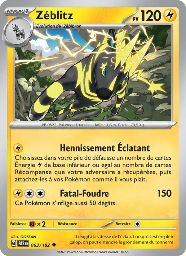 Carte Pokémon Zéblitz #063 — Faille Paradoxe