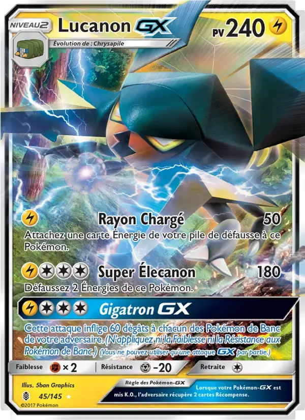Carte Pokémon Lucanon GX #45 — Gardiens Ascendants