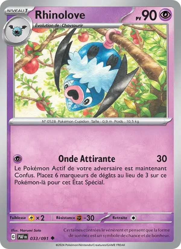 Carte Pokémon Rhinolove #033 — Destinées de Paldea
