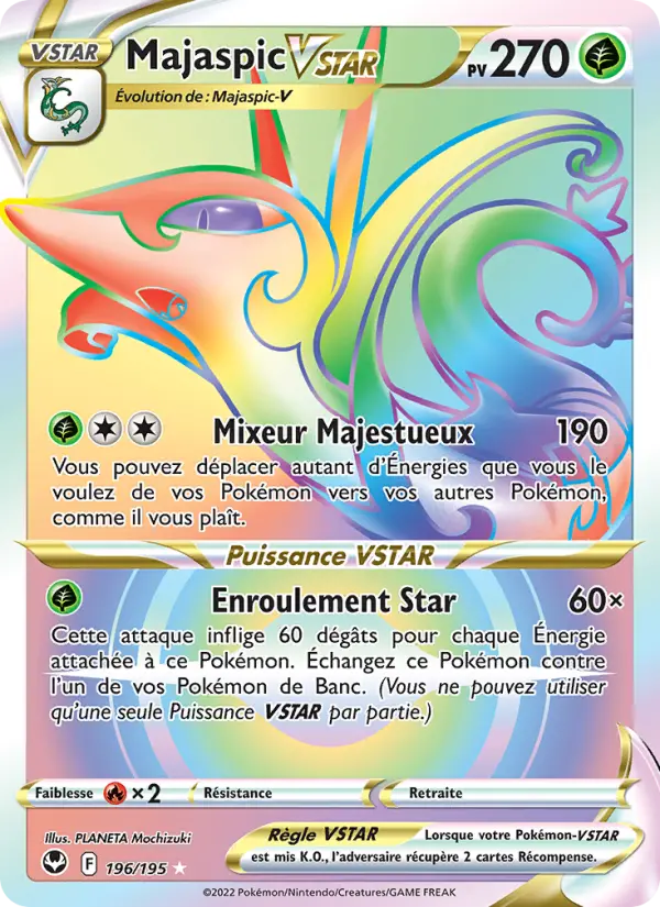 Carte Pokémon Majaspic VSTAR #196 — Tempête Argentée