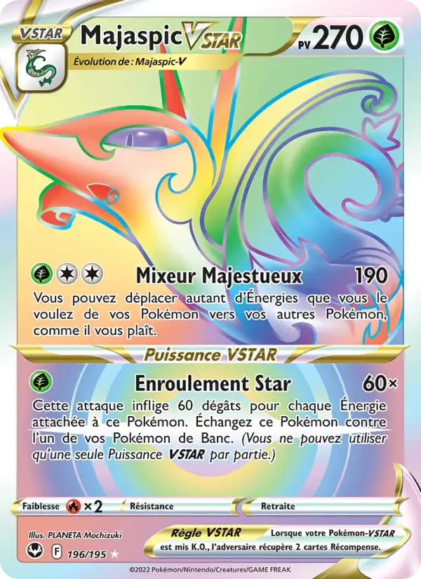 Carte Pokémon Majaspic VSTAR #196 — Tempête Argentée