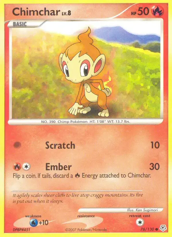 Chimchar #076 Cosmos — Diamond & Pearl