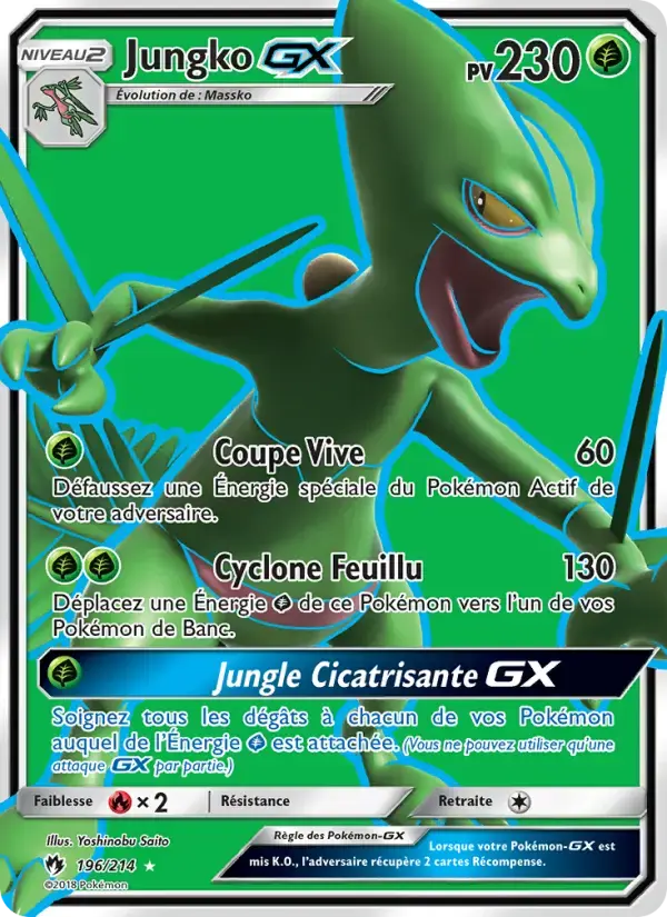 Carte Pokémon Jungko GX #196 — Tonnerre Perdu