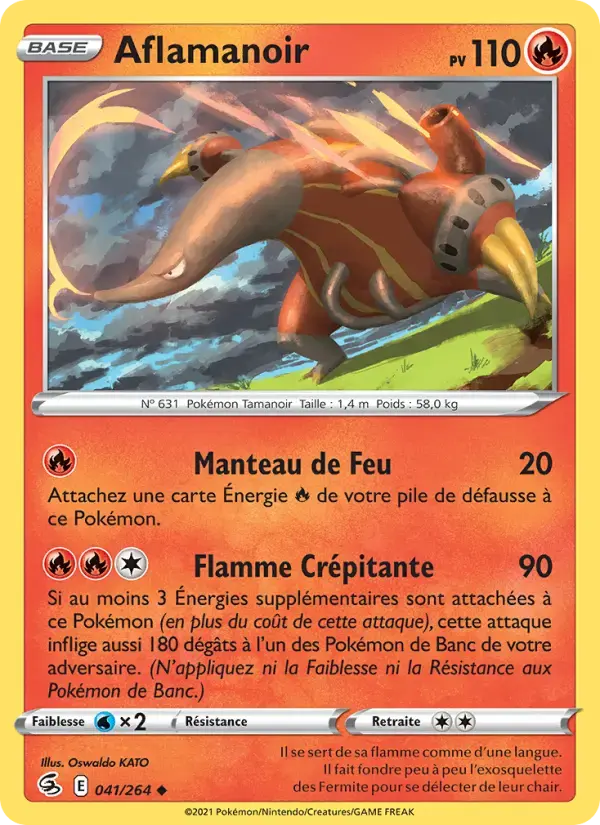 Carte Pokémon Aflamanoir #41 — Poing de Fusion