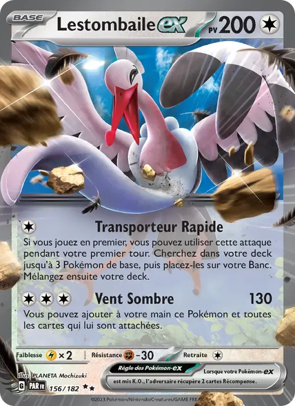 Carte Pokémon Lestombaile-ex #156 — Faille Paradoxe