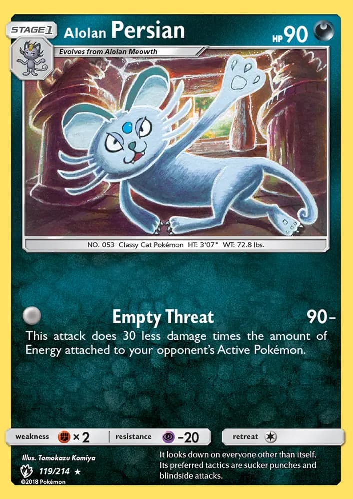 Alolan Persian #119 — Lost Thunder