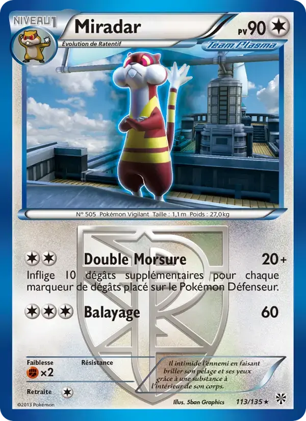 Carte Pokémon Miradar #113 — Tempête Plasma