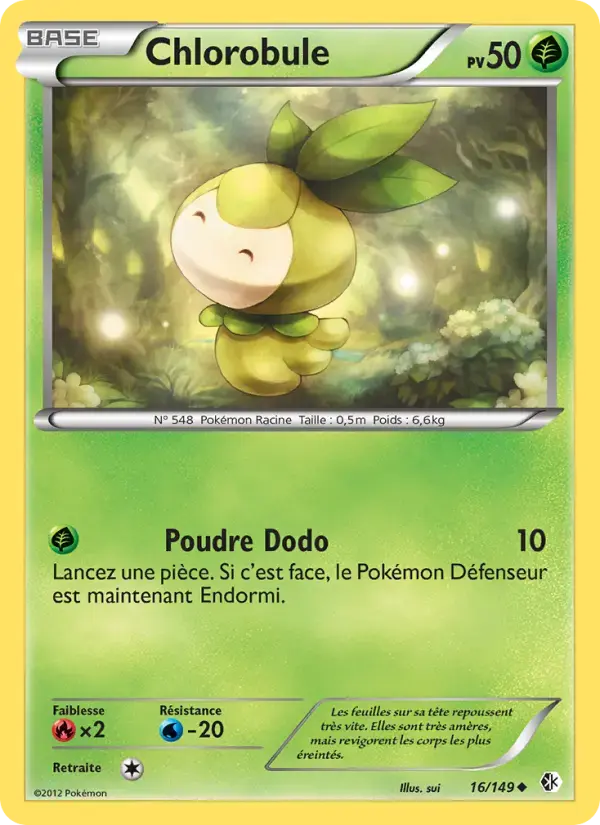 Carte Pokémon Chlorobule #16 — Frontières Franchies