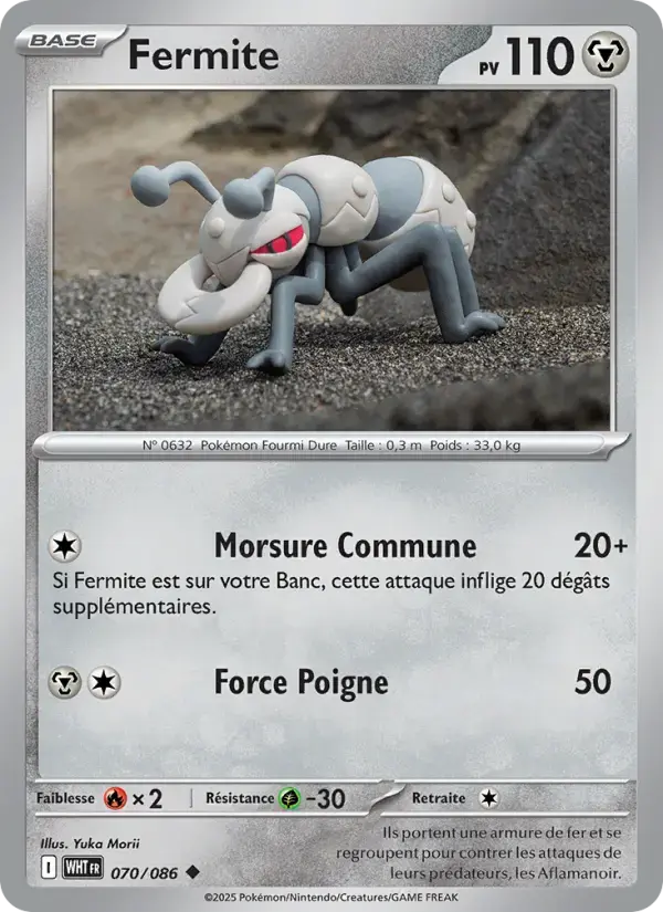 Carte Pokémon Fermite #070 — Flamme Blanche