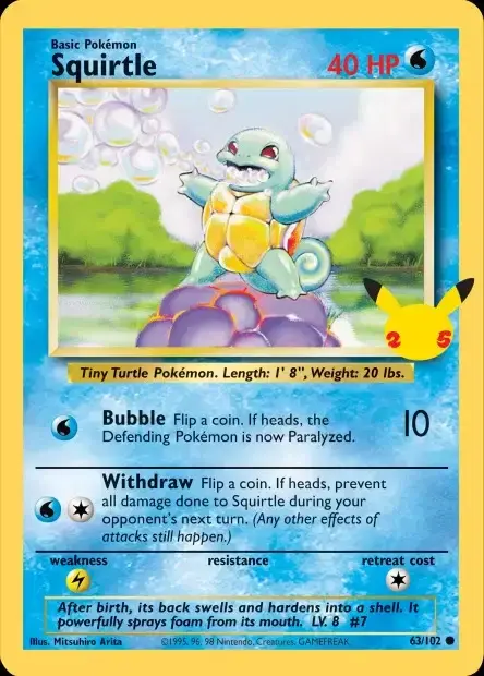 Carte Pokémon Carapuce #63/102 — Jumbo
