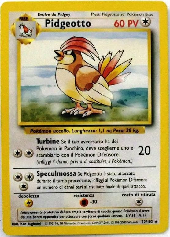 Carte Pokémon Roucoups #22 — Set de Base