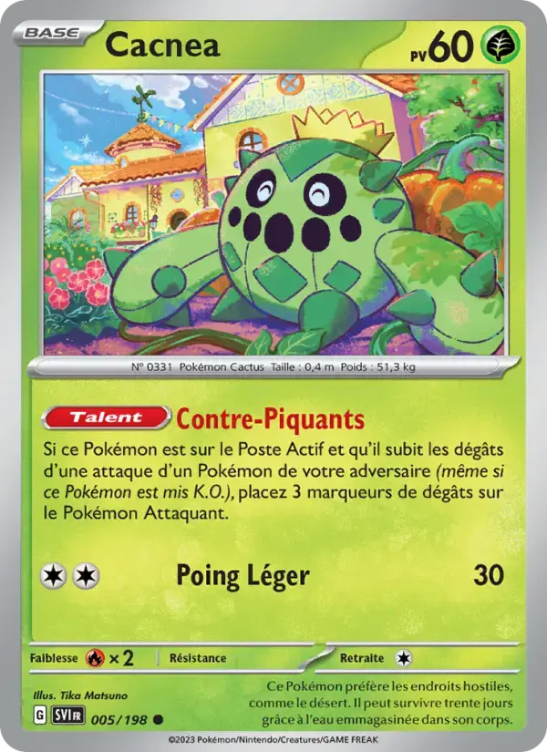 Carte Pokémon Cacnea #005 — Écarlate et Violet