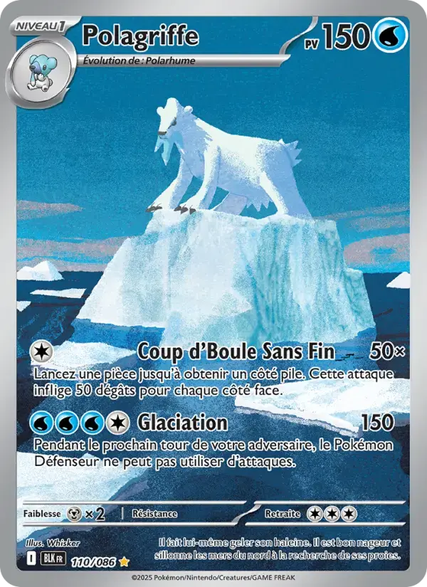 Carte Pokémon Polagriffe #110 — Foudre Noire