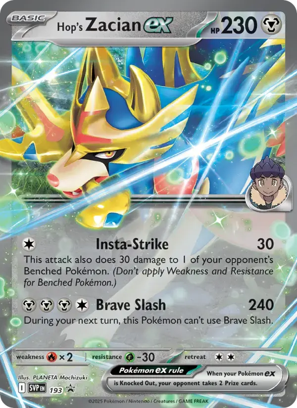 Hop's Zacian ex #193 — Scarlet & Violet Promos