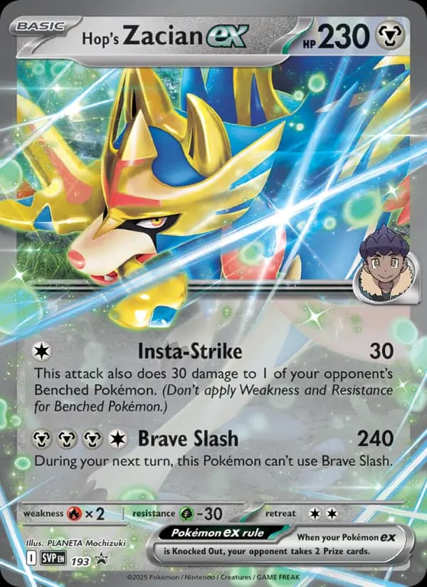 Hop's Zacian ex #193 — Scarlet & Violet Promos