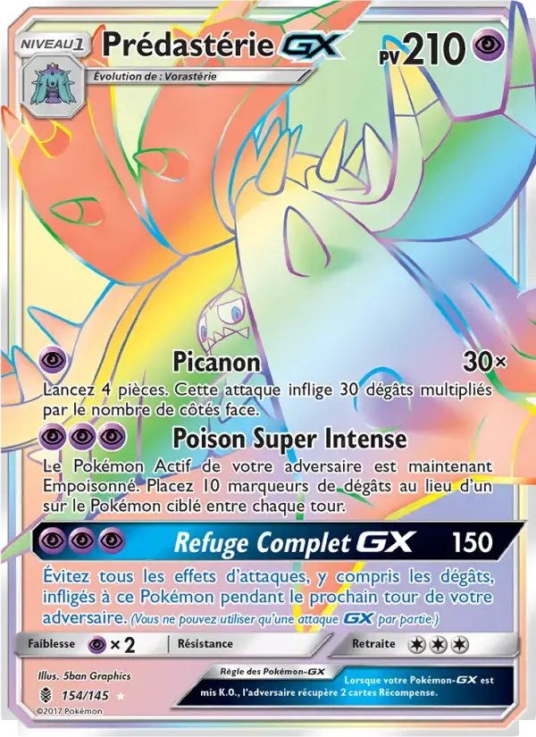 Carte Pokémon Prédastérie GX #154 — Gardiens Ascendants
