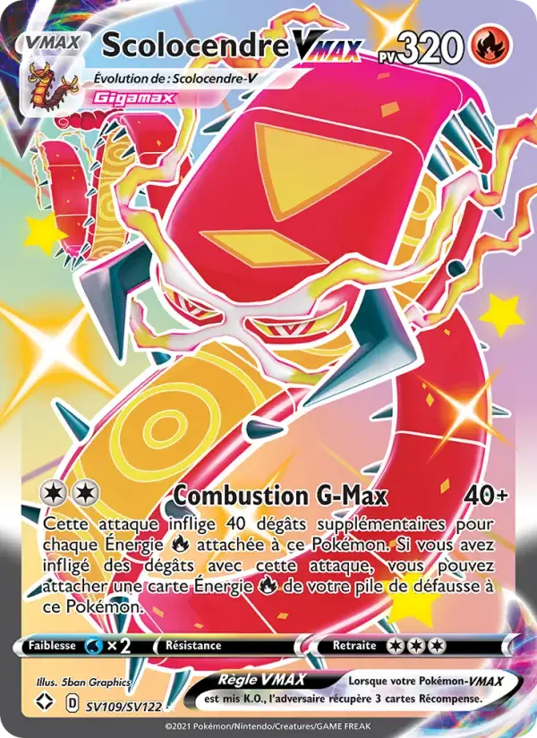 Carte Pokémon Scolocendre VMAX #SV109 — Destinées Radieuses