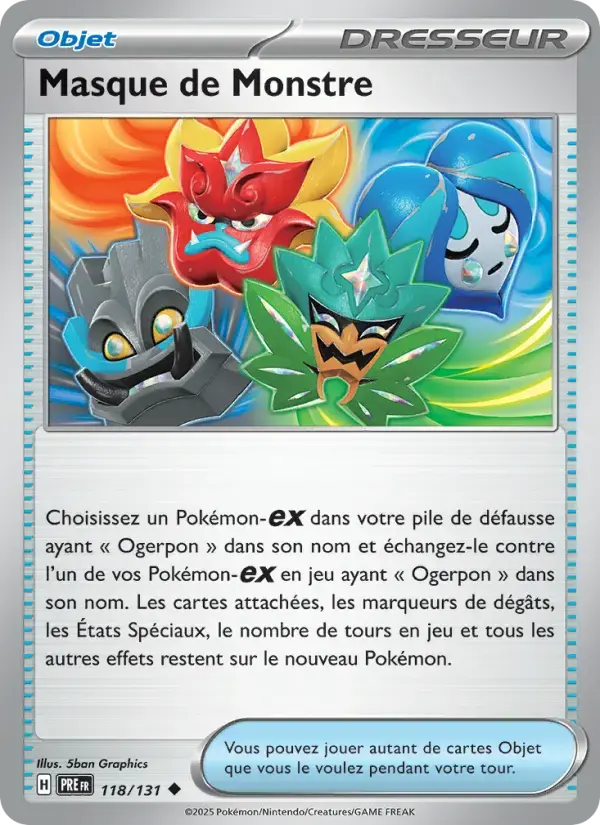 Carte Pokémon Masque de Monstre #118 — Évolutions Prismatiques