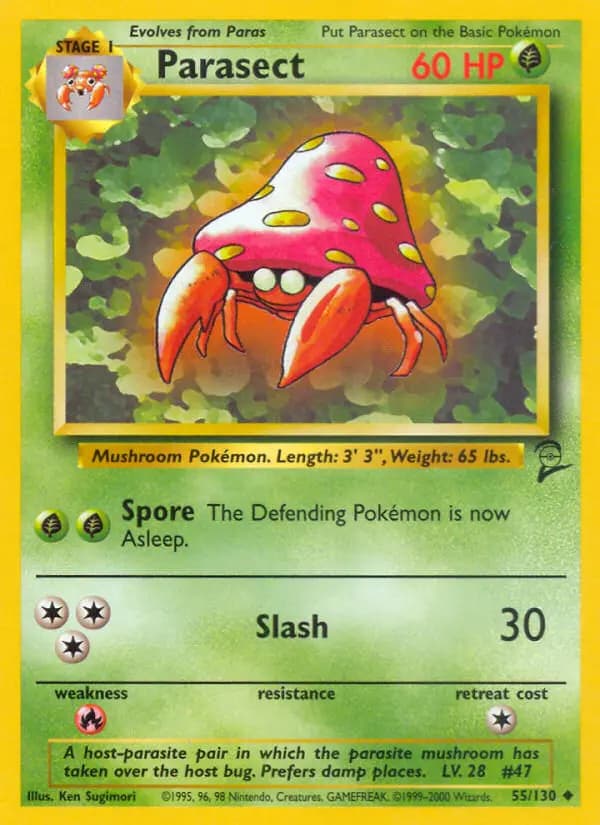 Parasect #55 — Base Set 2