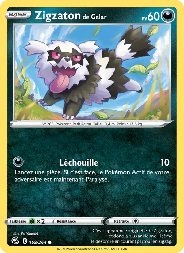 Carte Pokémon Zigzaton de Galar #159 — Poing de Fusion