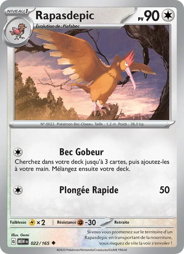 Carte Pokémon Rapasdepic #022 — Pokémon 151