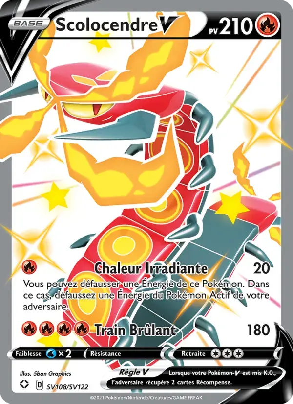 Carte Pokémon Scolocendre V #SV108 — Destinées Radieuses