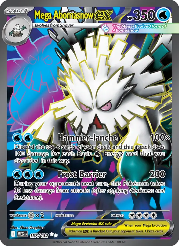 Carte Pokémon Méga-Blizzaroi-ex #157 — Méga-Évolution