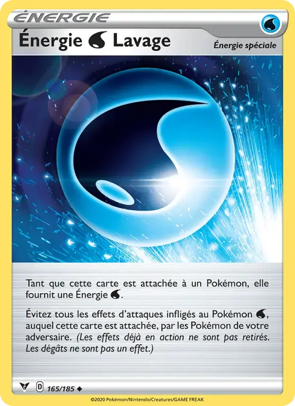 Carte Pokémon Énergie Water Lavage #165 — Voltage Éclatant