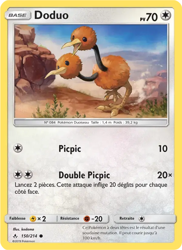 Carte Pokémon Doduo #150 — Alliance Infaillible