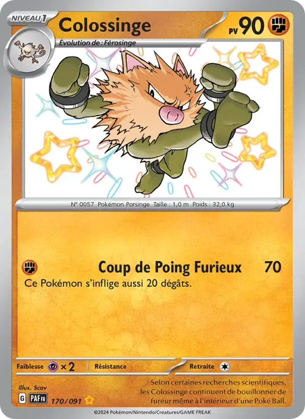 Carte Pokémon Colossinge #170 — Destinées de Paldea