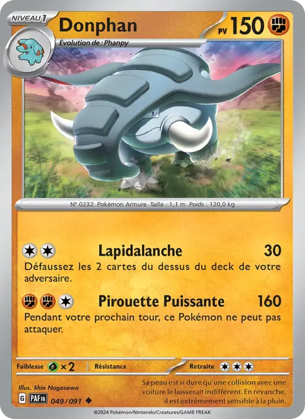 Carte Pokémon Donphan #049 — Destinées de Paldea