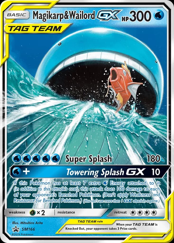 Carte Pokémon Magicarpe et Wailord GX #SM166 — Promos Soleil et Lune