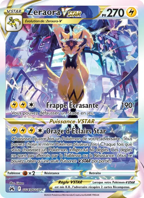 Carte Pokémon Zeraora VSTAR #GG43 — Zénith Suprême
