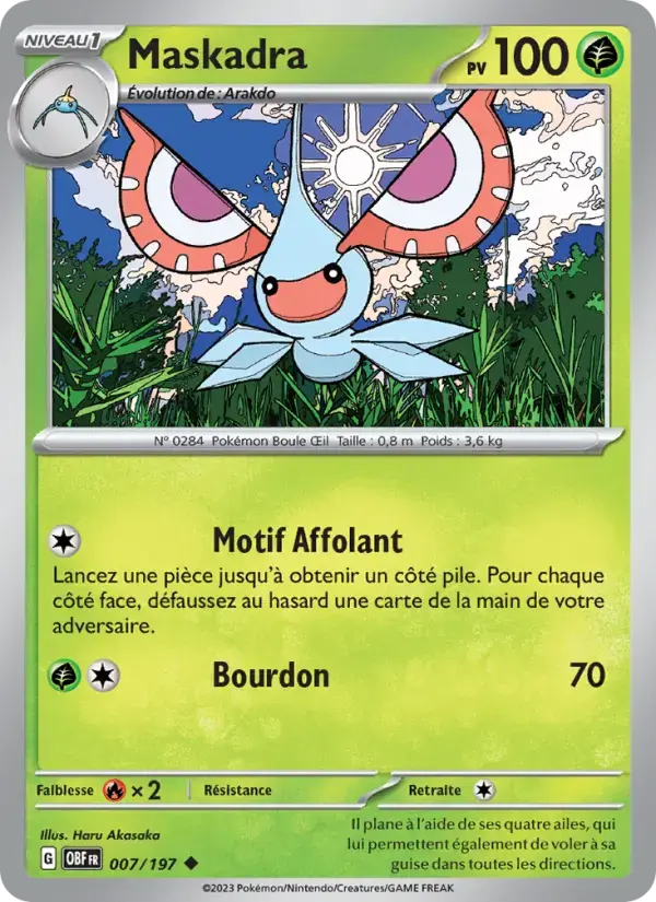 Carte Pokémon Maskadra #007 — Flammes Obsidiennes