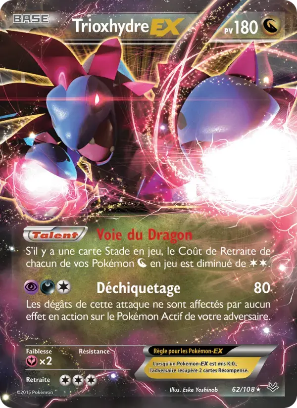 Carte Pokémon Trioxhydre EX #62 — Ciel Rugissant