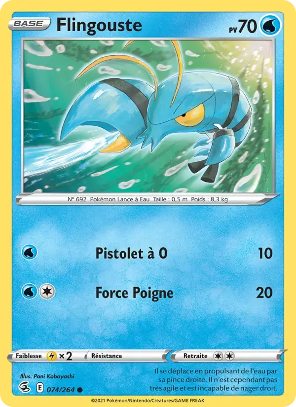 Carte Pokémon Flingouste #74 — Poing de Fusion