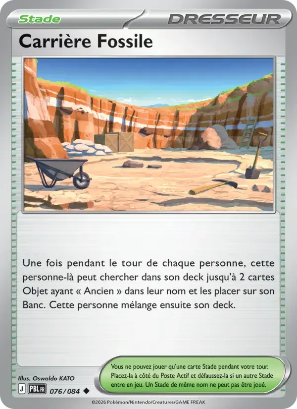 Carte Pokémon Carrière Fossile #076 — Nuit Noire