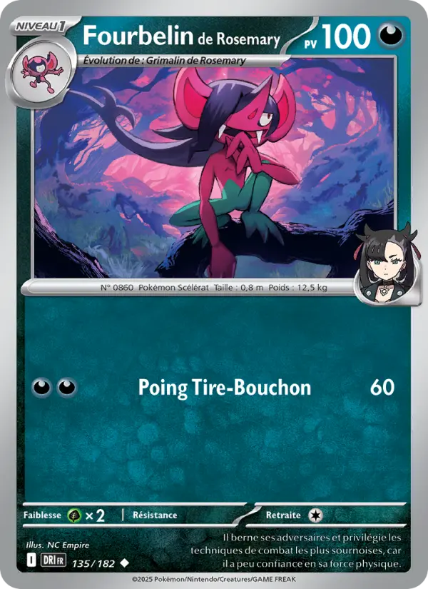 Carte Pokémon Fourbelin de Rosemary #135 — Rivalités Destinées