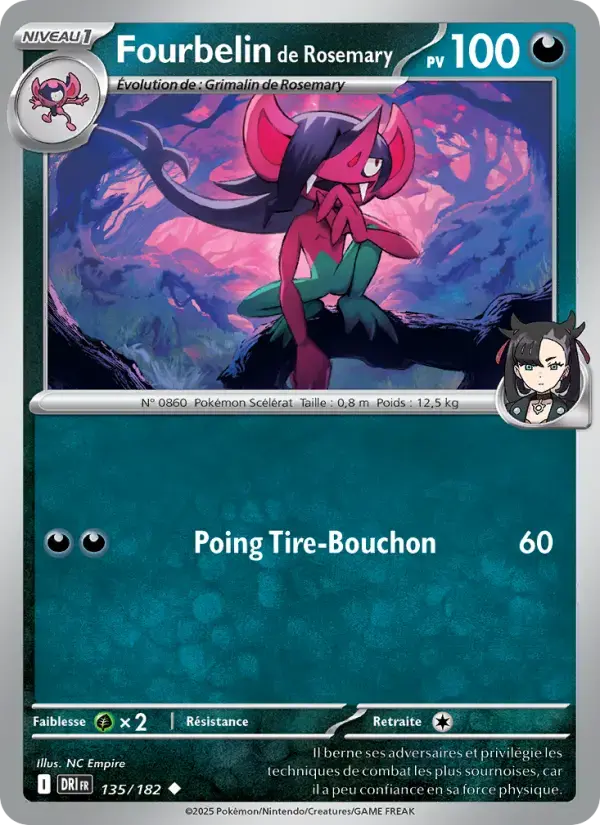 Carte Pokémon Fourbelin de Rosemary #135 — Rivalités Destinées