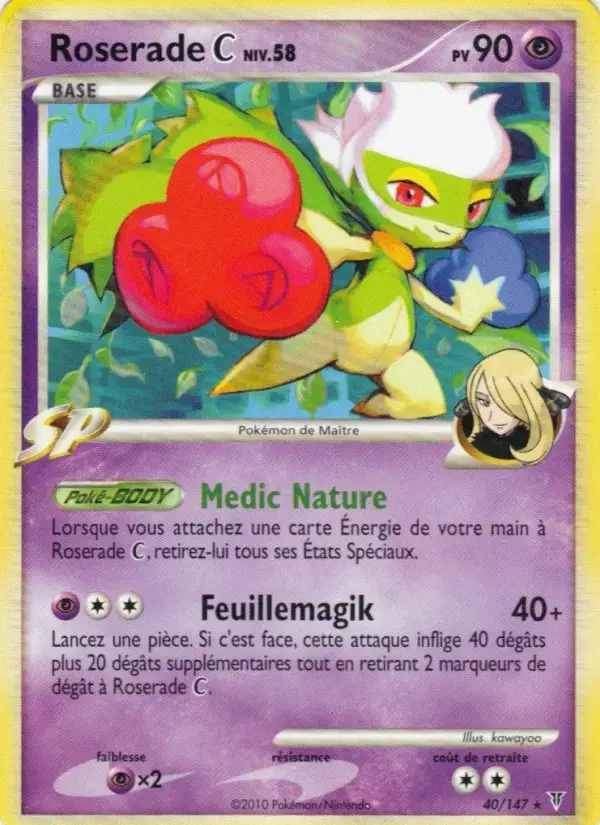 Carte Pokémon Roserade  #40 — Vainqueurs Suprêmes