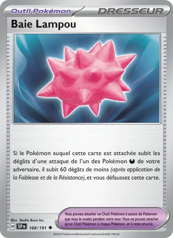 Carte Pokémon Baie Lampou #168 — Étincelles Déferlantes