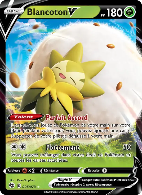 Carte Pokémon Blancoton V #5 — La Voie du Maître