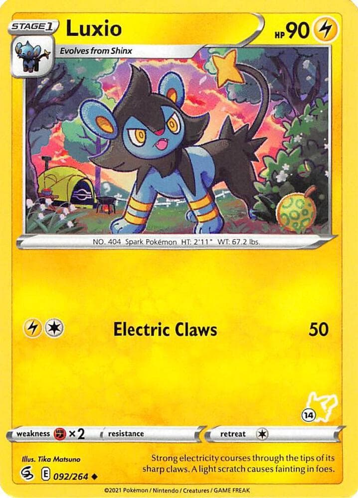 Luxio #092 Stamp V1 — Fusion Strike