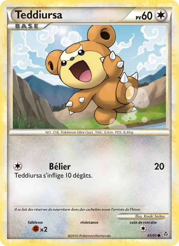 Carte Pokémon Teddiursa #65 — Déchaînement